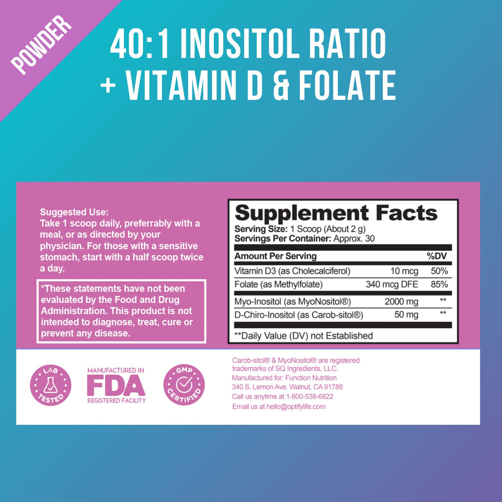 Premium Inositol Supplement Bundle - Myo-Inositol and D-Chiro Inositol Plus Folate OptifyBuy Supplements Australia