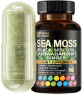 Sea Moss Capsules with Ashwagandha, Turmeric, Bladderwrack, Vitamins C & D for Natural Energy, Sleep Support & Hair Growth, 1200mg Herbal Blend, for Man & Women, Third-Party Tested，16-in-1 Supplement SoundHealthBuy Supplements Australia