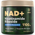 Supplement container labeled NAD+ Nicotinamide Riboside with ZENUP branding on a dark green background.