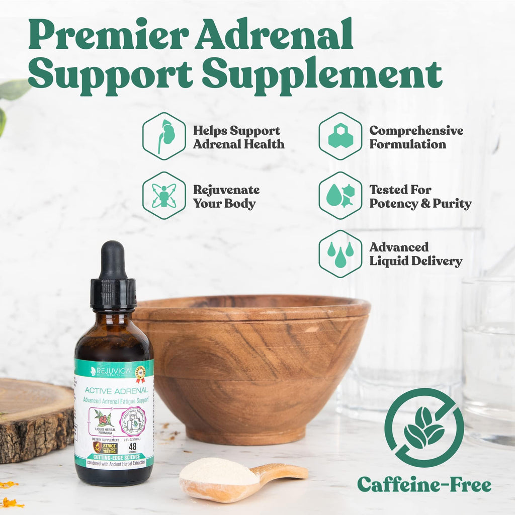 Active Adrenal - Advanced Adrenal Support Tincture - Liquid Delivery for Better Absorption Rejuvica HealthBuy Supplements Australia