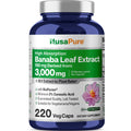NusaPure Banaba Leaf 20:1 Extract, 150 mg Equivalent to 3,000mg Veg Caps, 220 Days Supply (Non-GMO & Vegan) 2% Corosolic Acid NusaPureBuy Supplements Australia