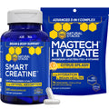 NATURAL STACKS Creatine Monohydrate & Magtech Hydrate Bundle - 2500mg Creatine + 200mg Elemental Magnesium Per Serving - Supports Hydration, Brain Health & Endurance - 44 Total Servings NATURAL STACKSBuy Supplements Australia