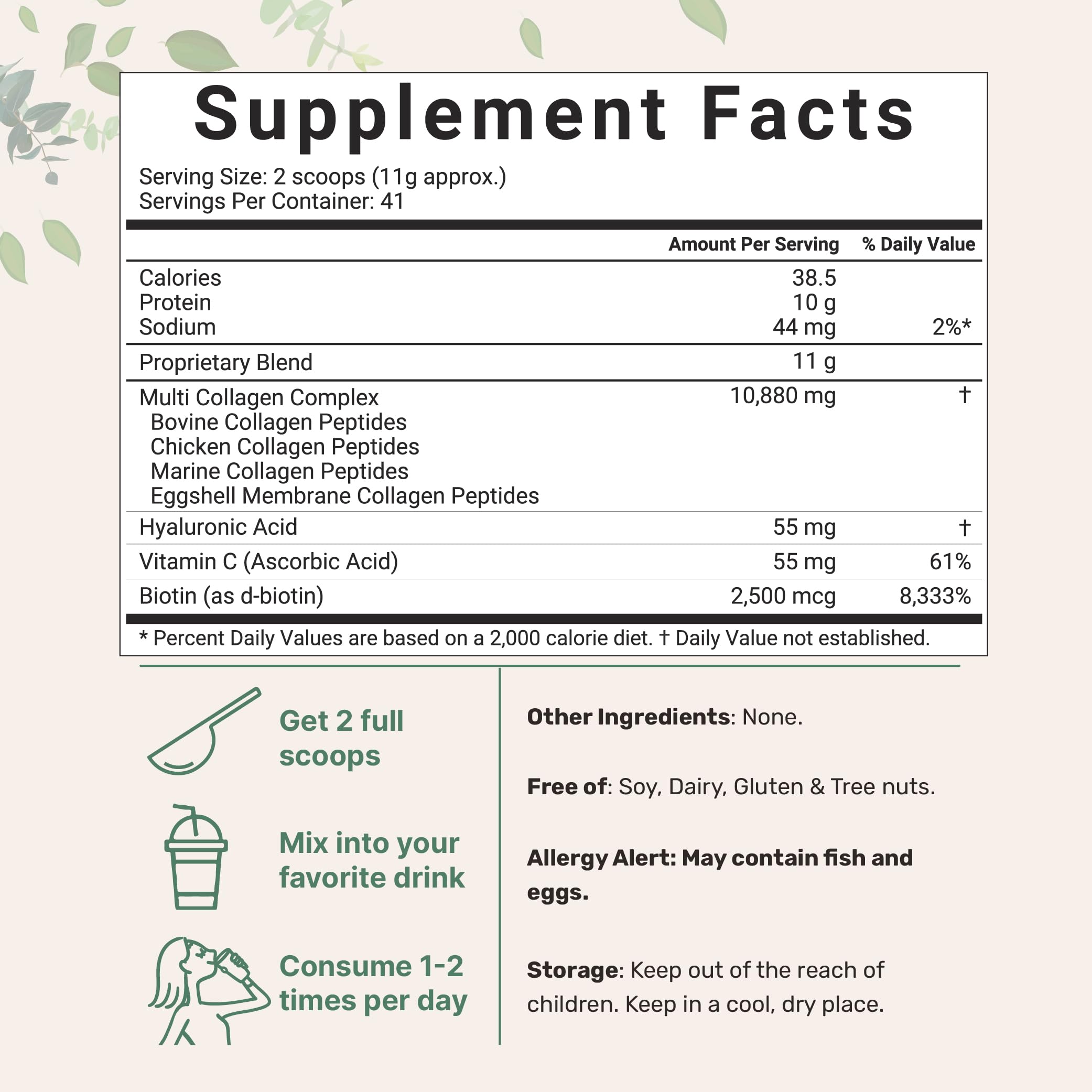 Multi Collagen Peptides Powder, 16 Oz - Hydrolyzed Protein Peptides | Type I,II,III,V,X Micro IngredientsBuy Supplements Australia