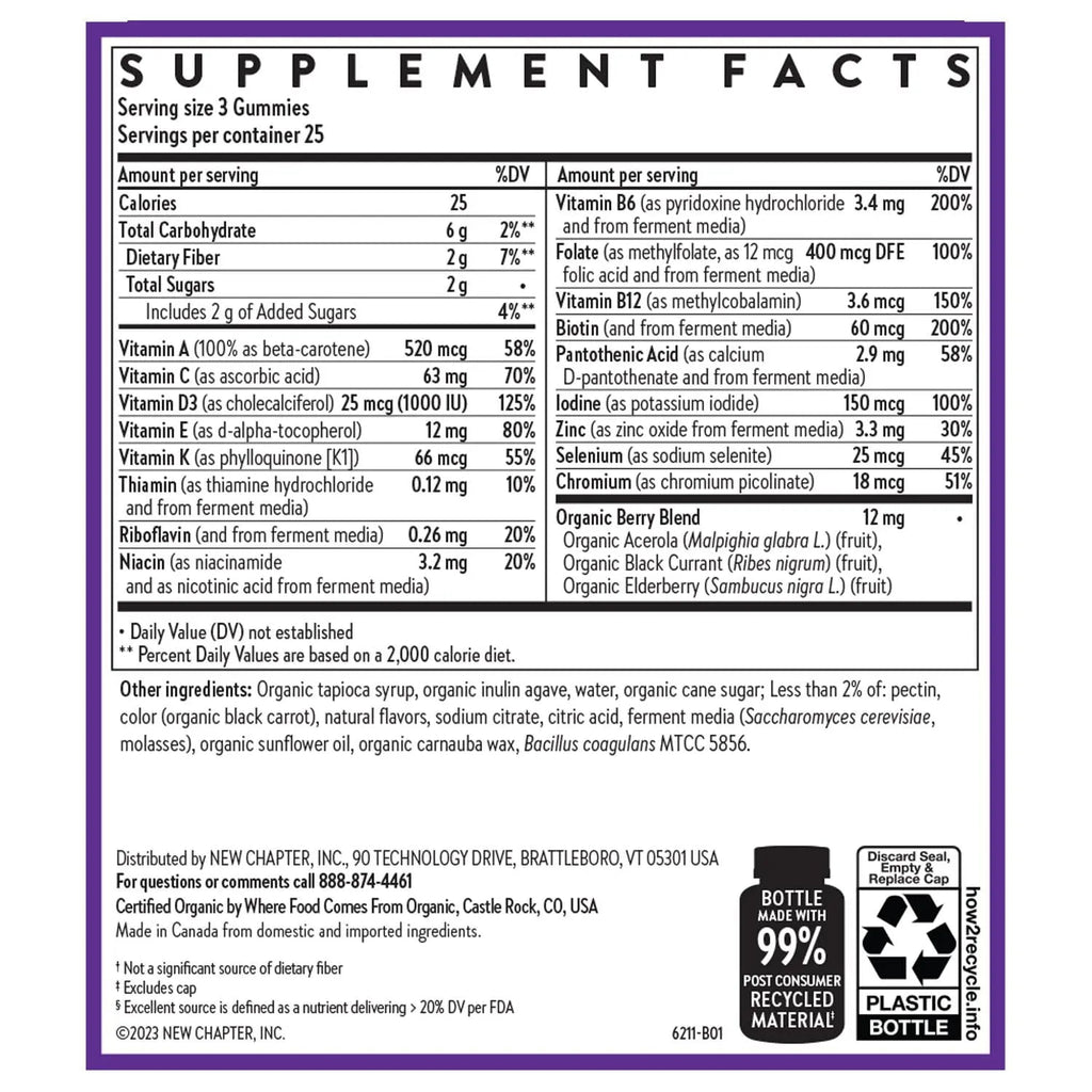 New Chapter Women’s Multivitamin Gummies - 59% Less Sugar, Women’s Gummy Vitamins with Vitamin C, D3 & Zinc New ChapterBuy Supplements Australia
