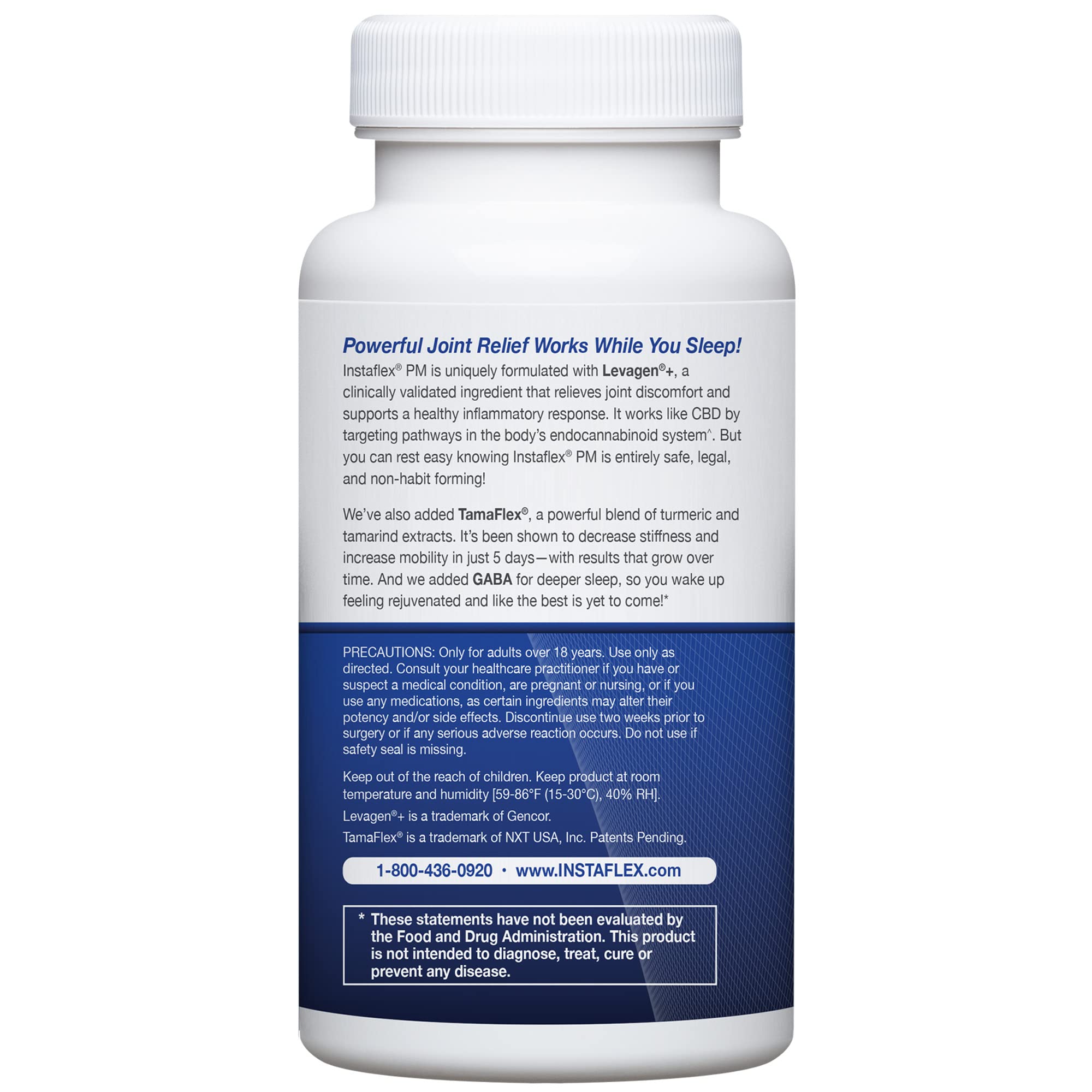 Instaflex PM Nighttime Joint Support with Levagen, Tamaflex, GABA, Ashwagandha, Passionflower Extract, Mobility, Sleep Support - 60 Capules InstaflexBuy Supplements Australia