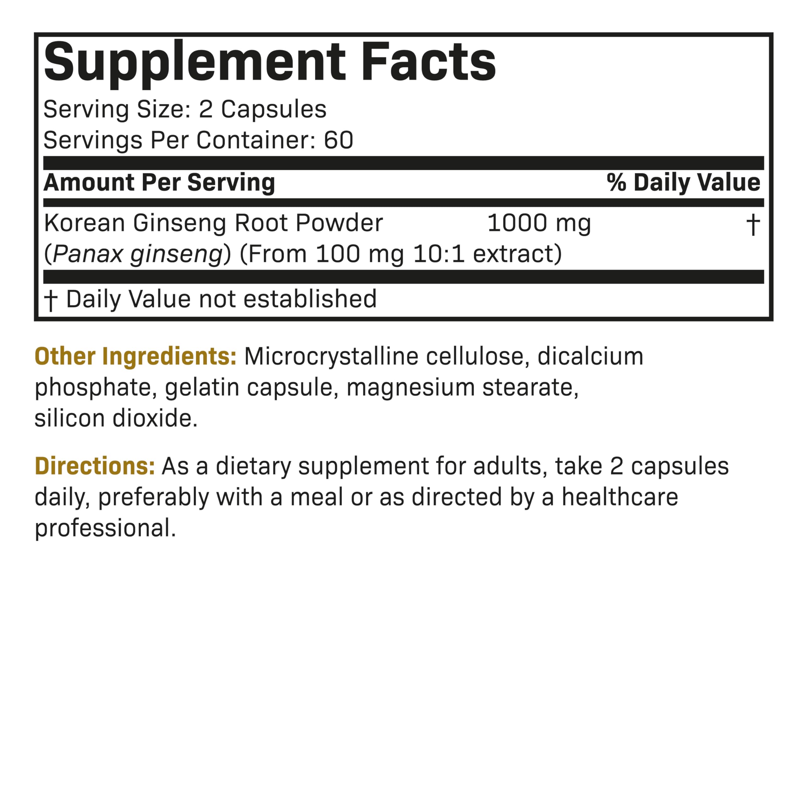 Futurebiotics Korean Panax Ginseng 1000 MG Per Serving Energy, Memory & Brain Health FuturebioticsBuy Supplements Australia