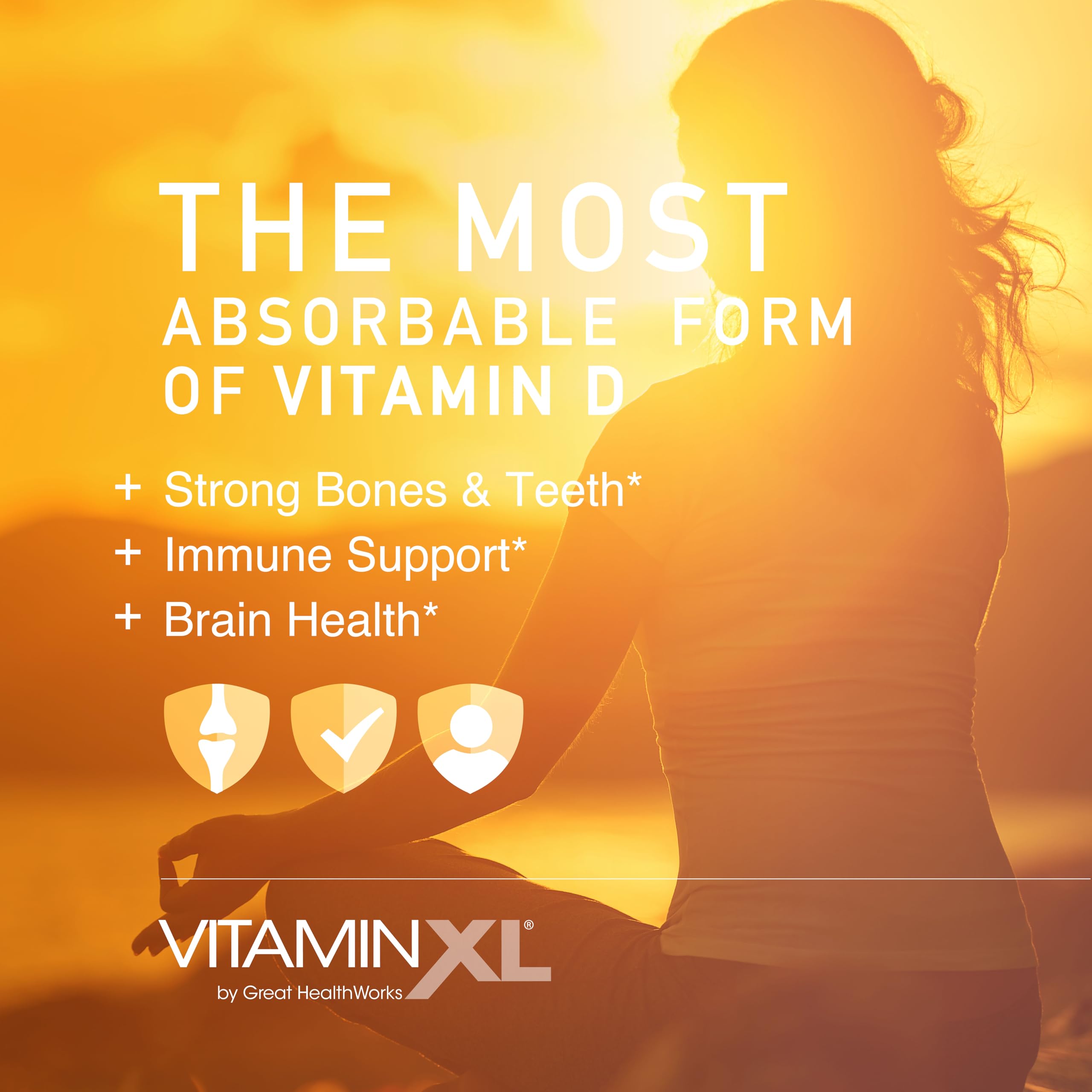OmegaXL VitaminXL D3 High Potency Daily Vitamin D 5000 IU 125mcg Immune Support Supplement - Promotes Healthy Muscle Function & Strong Bones - Non-GMO, Gluten-Free - 30 Softgels OmegaXLBuy Supplements Australia