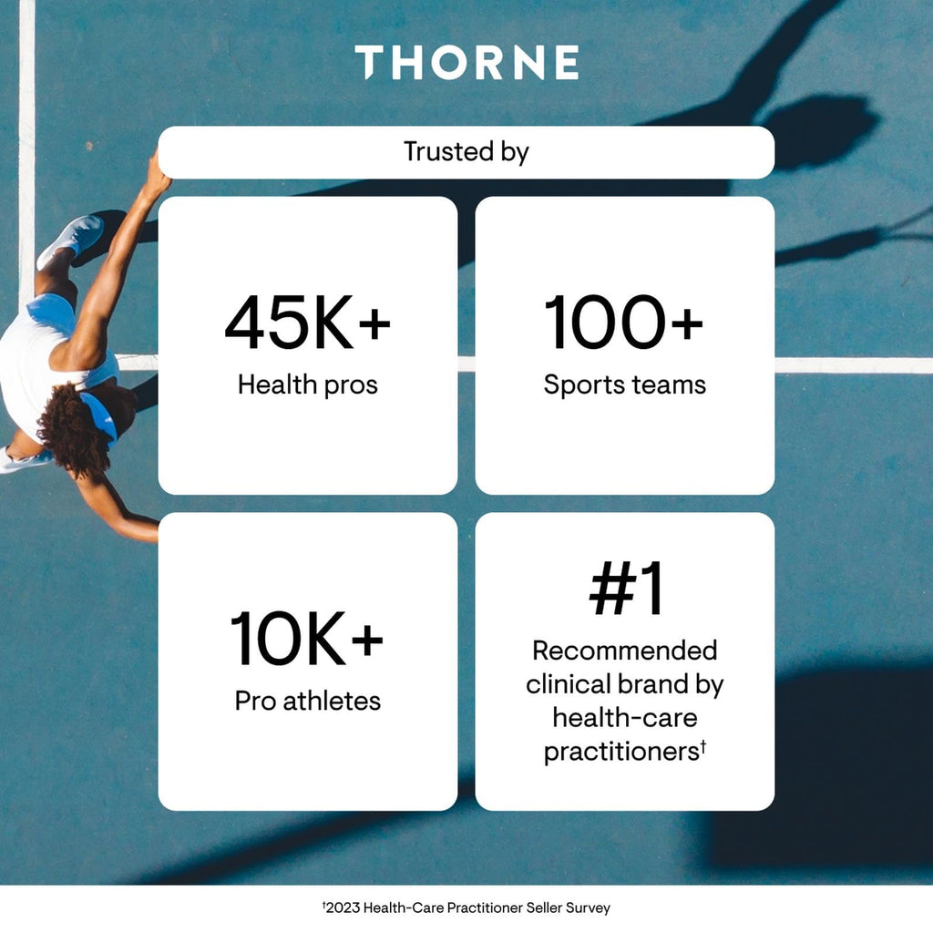 THORNE - Creatine + BCAAs - Micronized Creatine Monohydrate + BCAA Powder - Support for Muscles, Exercise Endurance & Recovery* - for Women & Men - Peach Mango - NSF Certified for Sport - 30 Servings THORNEBuy Supplements Australia