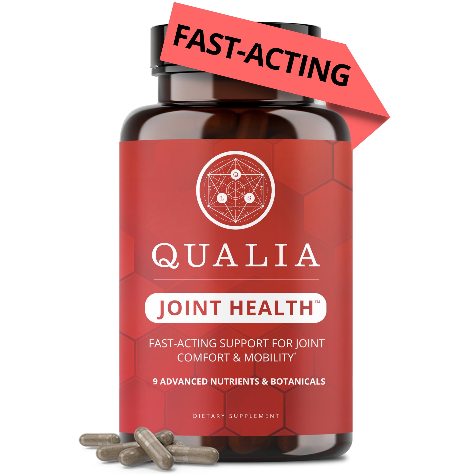 Qualia Joint Health 9 Advanced Joint Health nutrients: denatured Collagen, boswellia, tumeric, Boron, Ginger, L-carnitine. Cartilage Health, Tendon Strength, Healthy Joint Aging (1 Month Supply) QUALIA LIFE SCIENCESBuy Supplements Australia