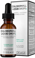 Codeage Chlorophyll Liquid Drops Supplement - Vegan Chlorophyll 50 mg per Serving, Organic Peppermint Flavor Clorofila Drink - Non-GMO, Gluten-Free, Vegan - 2 fl oz CodeageBuy Supplements Australia