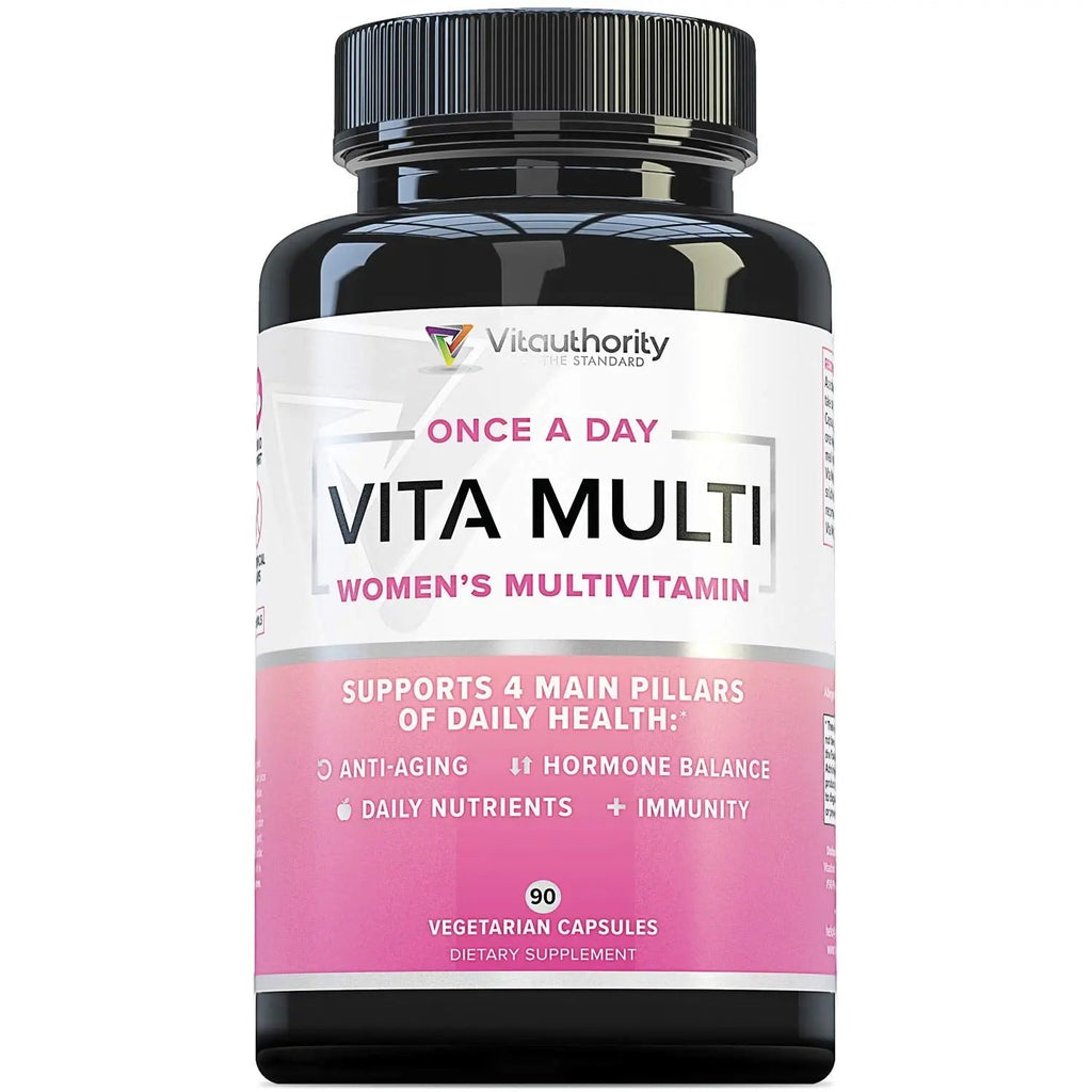 Vitauthority Multivitamin for Women Women’s Daily Multi-Vitamin Supplement with DIM, Iodine, Ashwagandha Supports Youthful Complexion Vitauthority