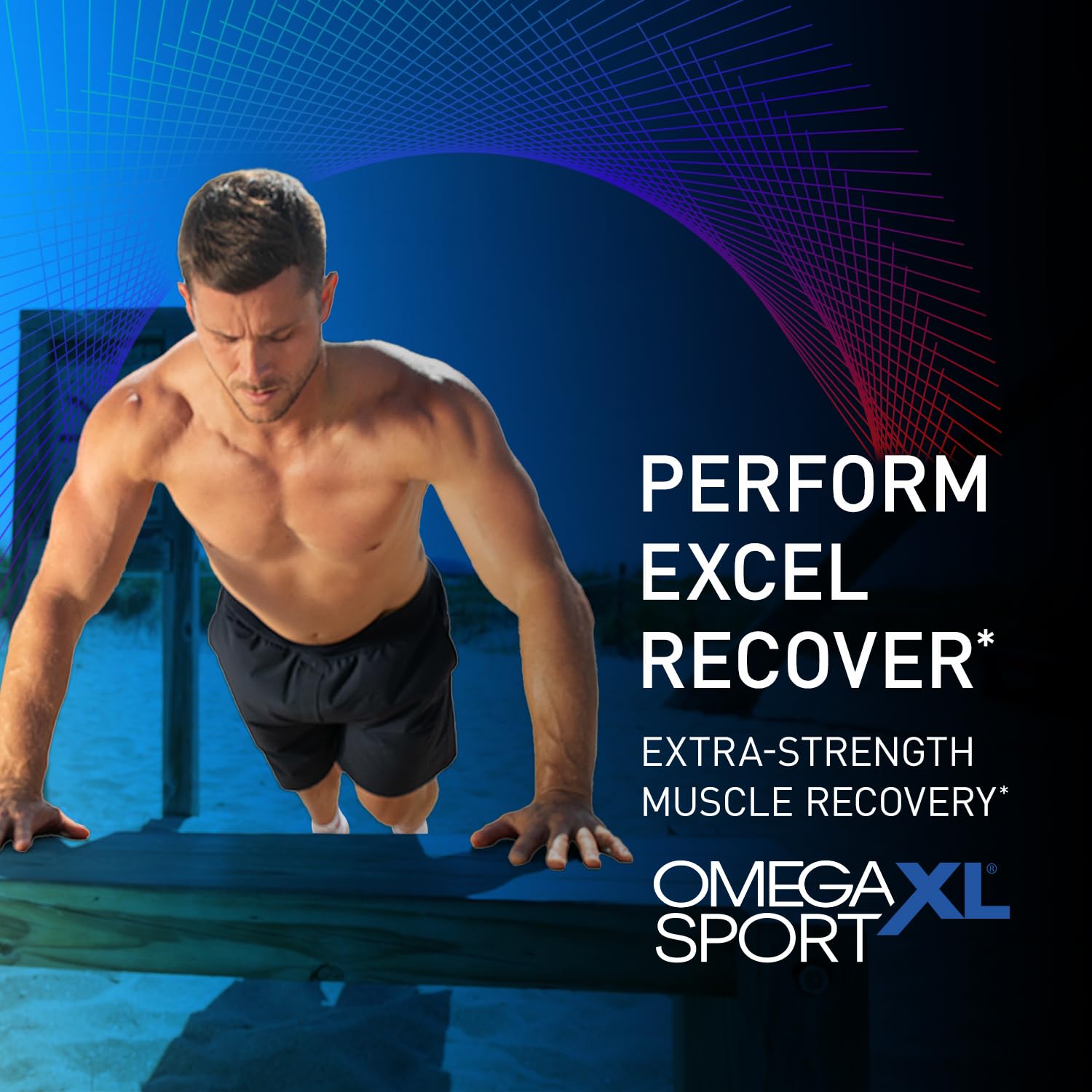 OmegaXL Sport Extra Strength Muscle Recovery Supplement and Respiratory Support Supplement - Improves DOMS and ROM, Clinically Supported Green-Lipped Mussel Oil (60 Softgels) OmegaXL buy supplements Au
