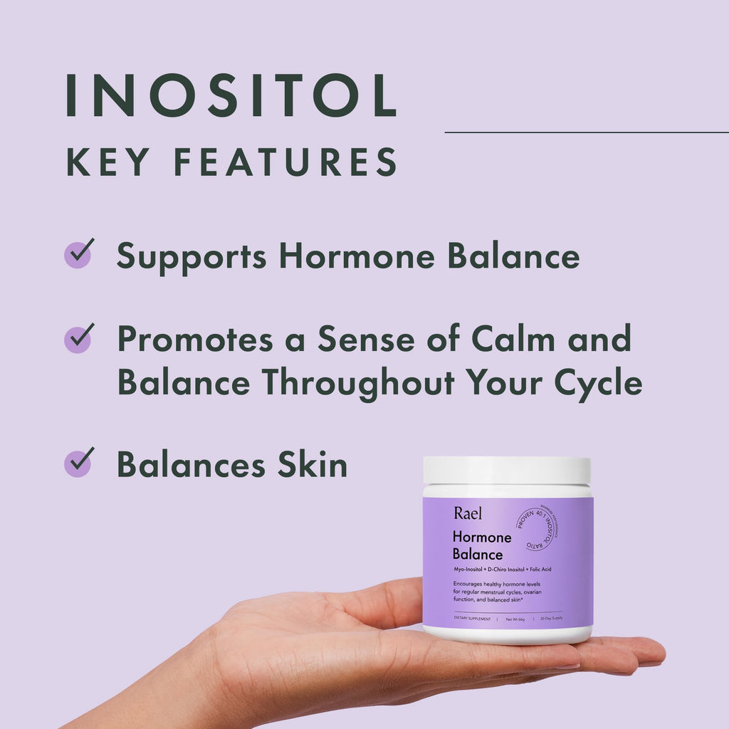 Rael Hormone Balance for Women, Inositol Powder Supplement - Vitamin B8, 40:1 Proven Ratio, Folic Acid for Ovarian Function (30 Servings) RaelBuy Supplements Australia