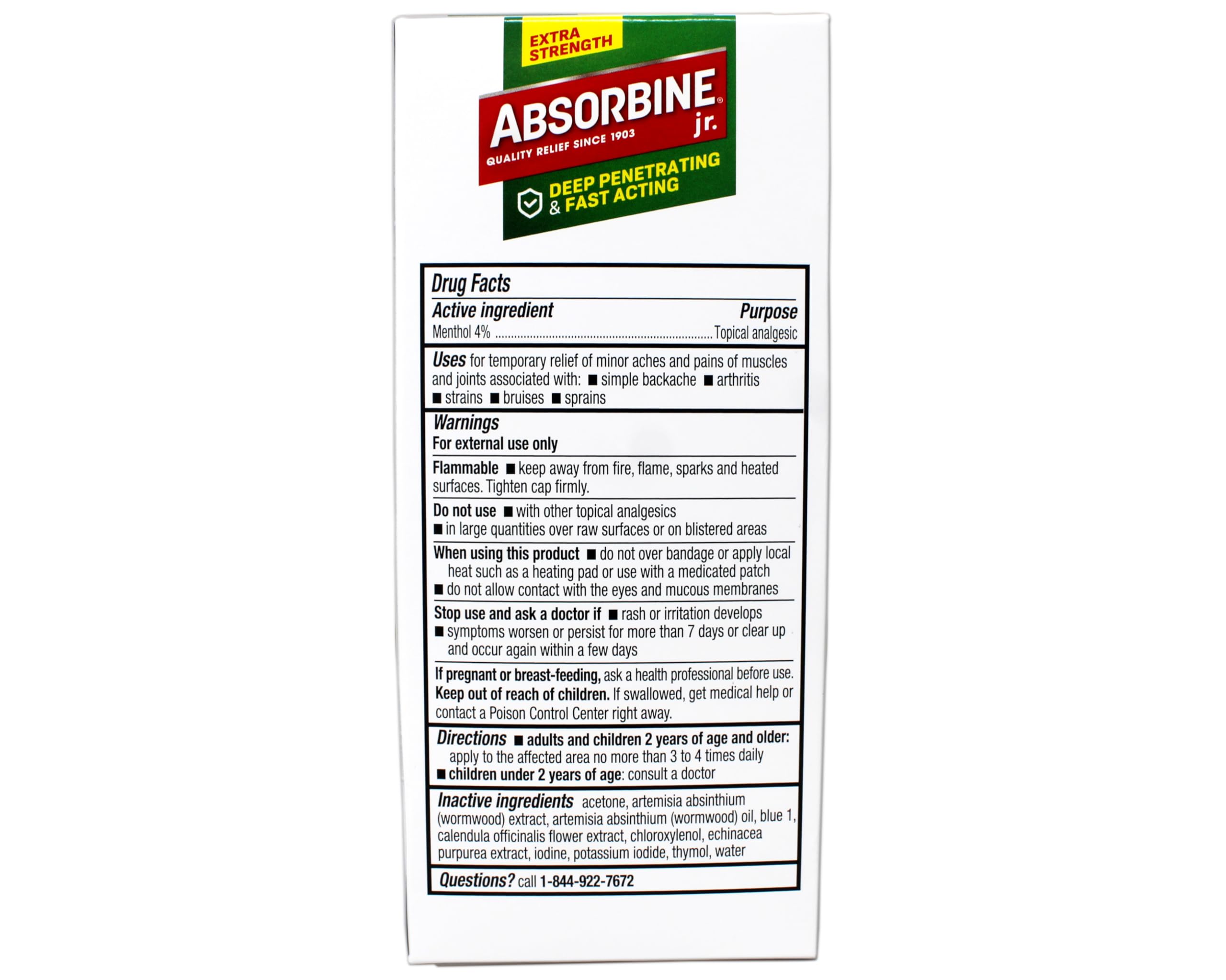 Absorbine Plus Pain Relieving Liquid - 4 oz, Pack of 6. ABSORBINE JR.Buy Supplements Australia