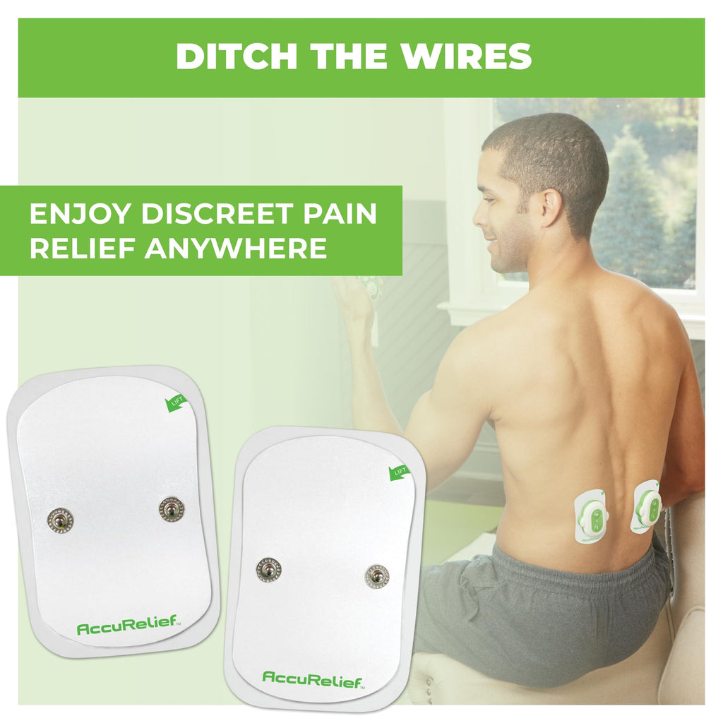 AccuRelief Wireless TENS Electrotherapy Pain Relief System Supply Kit (Packaging May Vary), Works with AccuRelief Wireless Remote Control TENS Device (ACRL-9000), 2 Pair (Pack of 1) AccuReliefBuy Supplements Australia