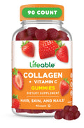 Lifeable Collagen Peptides Gummies | 100mg with Vitamin C | Great Tasting Collagen Supplements | Vegetarian Hair Skin and Nails Gummies | Collagen Gummies for Adults, Men, Women | 90 Gummies Lifeable buy supplements Au