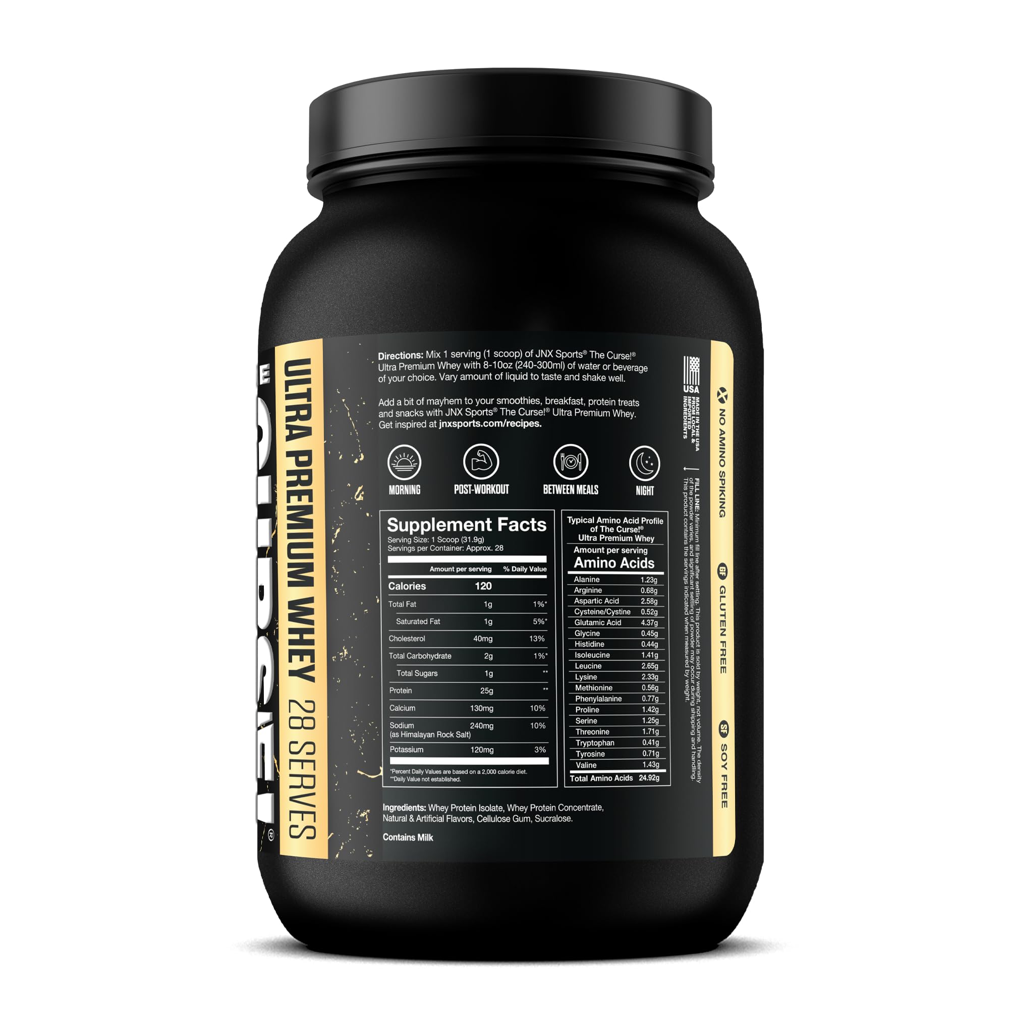 JNX SPORTS The Curse! Ultra Premium Whey Protein Powder Vanilla Bean 2lb | 25g Protein JNX SPORTSBuy Supplements Australia