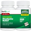 NUVICARE Headache Relief with Acetaminophen 250 mg, Aspirin (NSAID) 250 mg, Caffeine 65 mg - Temporary Relief of Minor Aches & Pains - Compare to Excedrin Extra Strength Pain Reliever (2 Pack) NUVICAREBuy Supplements Australia