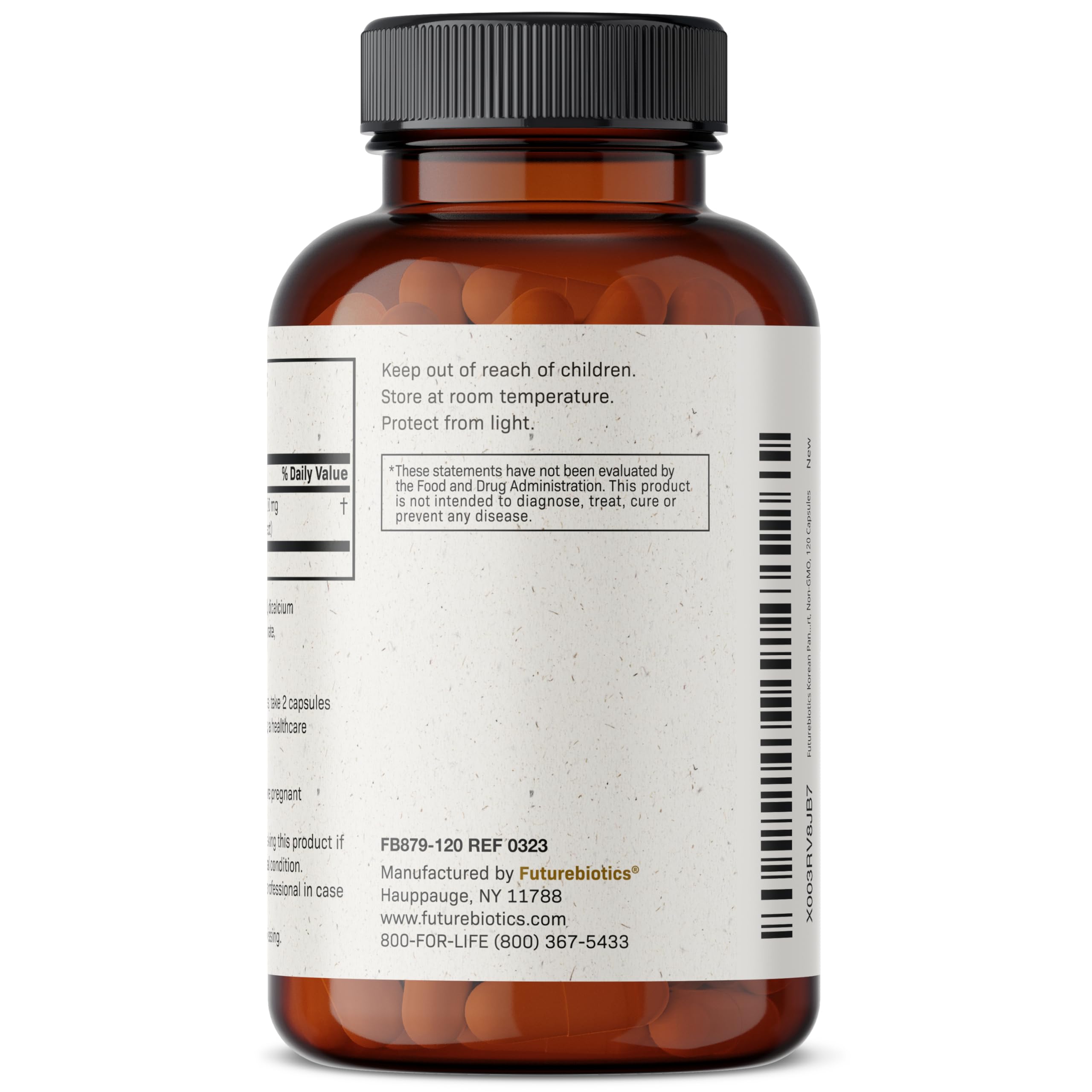Futurebiotics Korean Panax Ginseng 1000 MG Per Serving Energy, Memory & Brain Health FuturebioticsBuy Supplements Australia