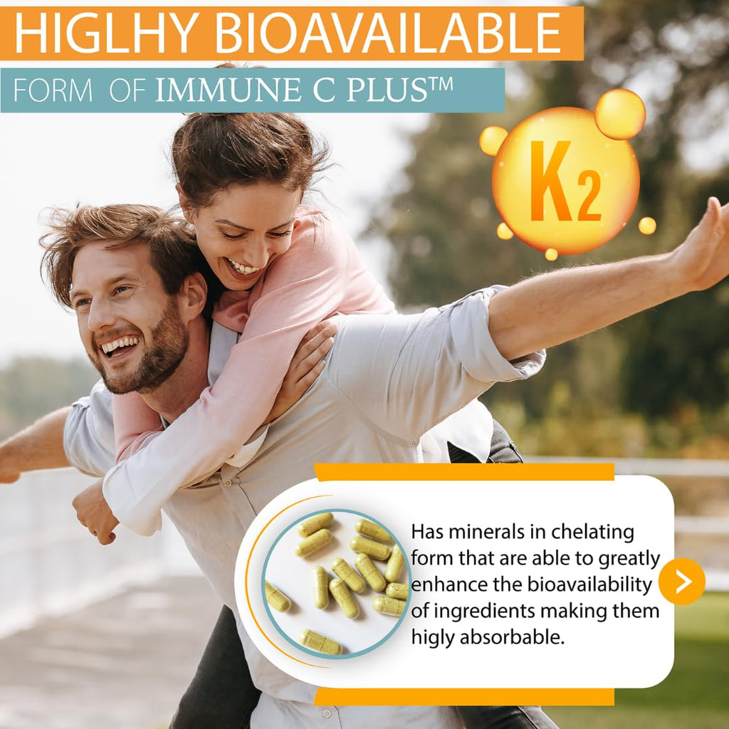 Quercetin 1,000mg, Vitamin C 1,000mg, Zinc 50mg, Vitamin D3 5,000iu, Selenium, Copper, Acerola, Ginger, Rutin, Bitter Orange, Rose Hips, Echinacea, Immune C Plus, 14 in 1 Immune C Plus (60 Count) KAPPA NUTRITIONBuy Supplements Australia