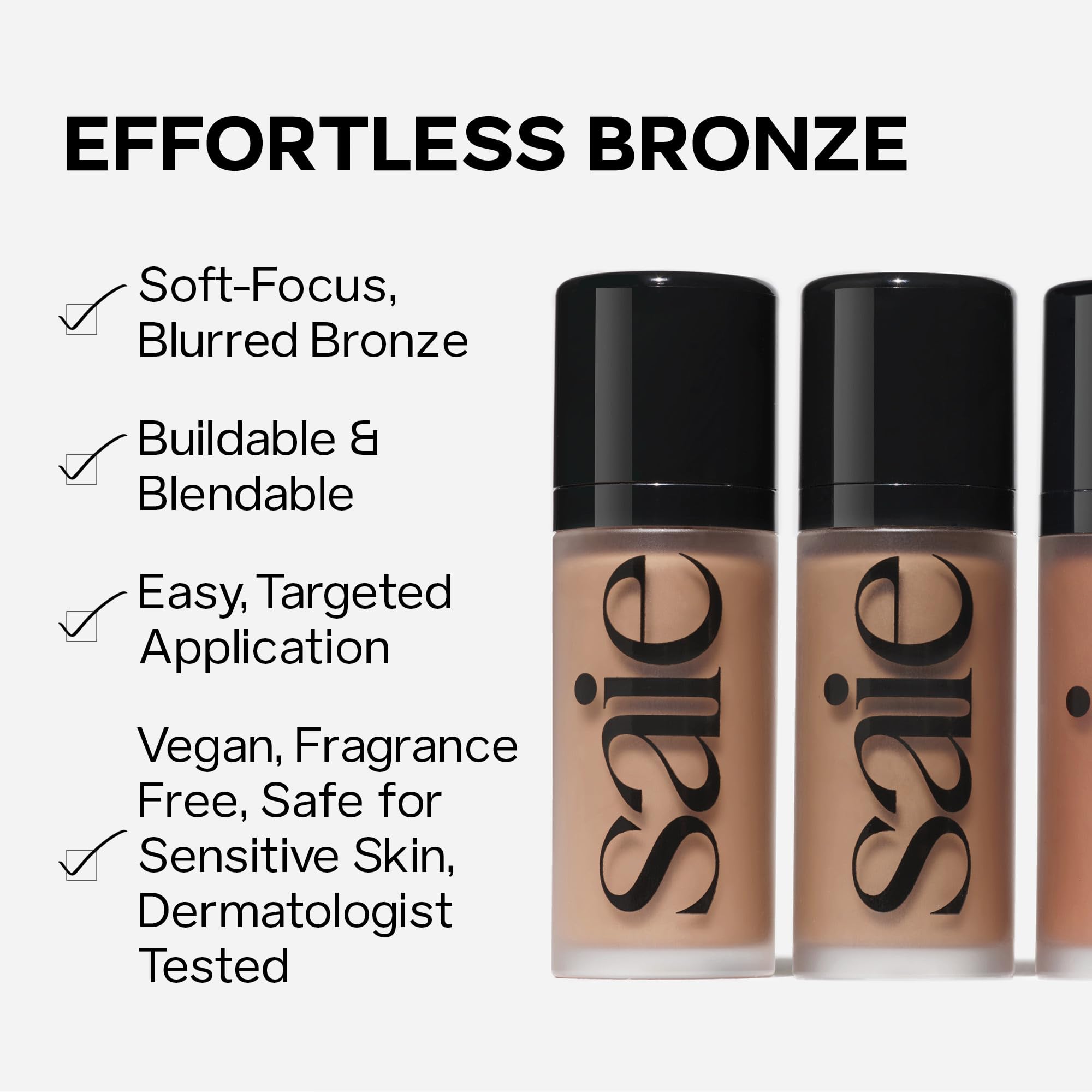Saie Dew Bronze - Hydrating Liquid Bronzer Stick For a Sun Kissed Glow - Liquid Contour Stick Infused with Nourishing Skin Care Ingredients - Sculpted Face Makeup Essential - Sand (0.4 oz) SaieBuy Supplements Australia