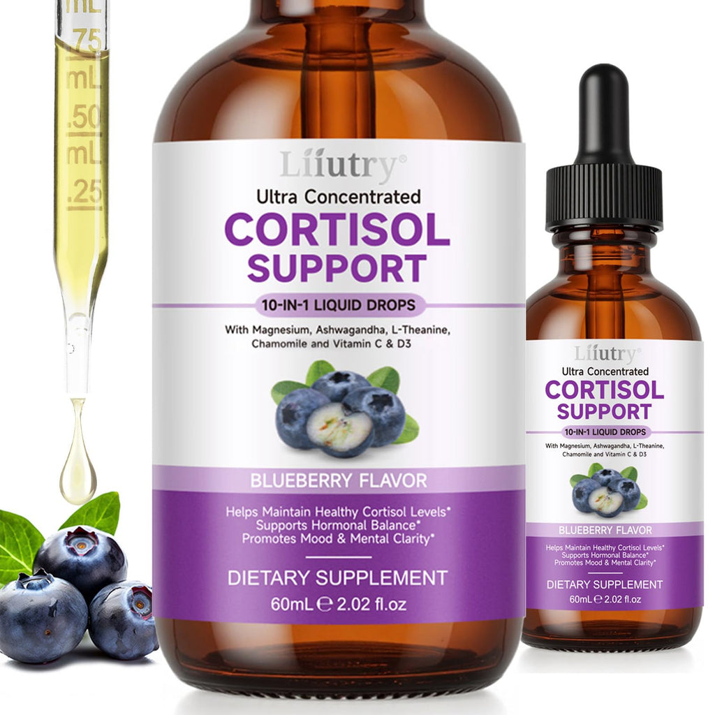 Cortisol Supplements for Women & Men, Cortisol Reducer 10 In 1 Cortisol Detox Liquid Drops with Magnesium, Ashwagandha, L-Theanine Liquid Drops, Hormone Balanced,Promotes Mood & Mental Clarity 2 Fl.Oz QZFICNJYBuy Supplements Australia