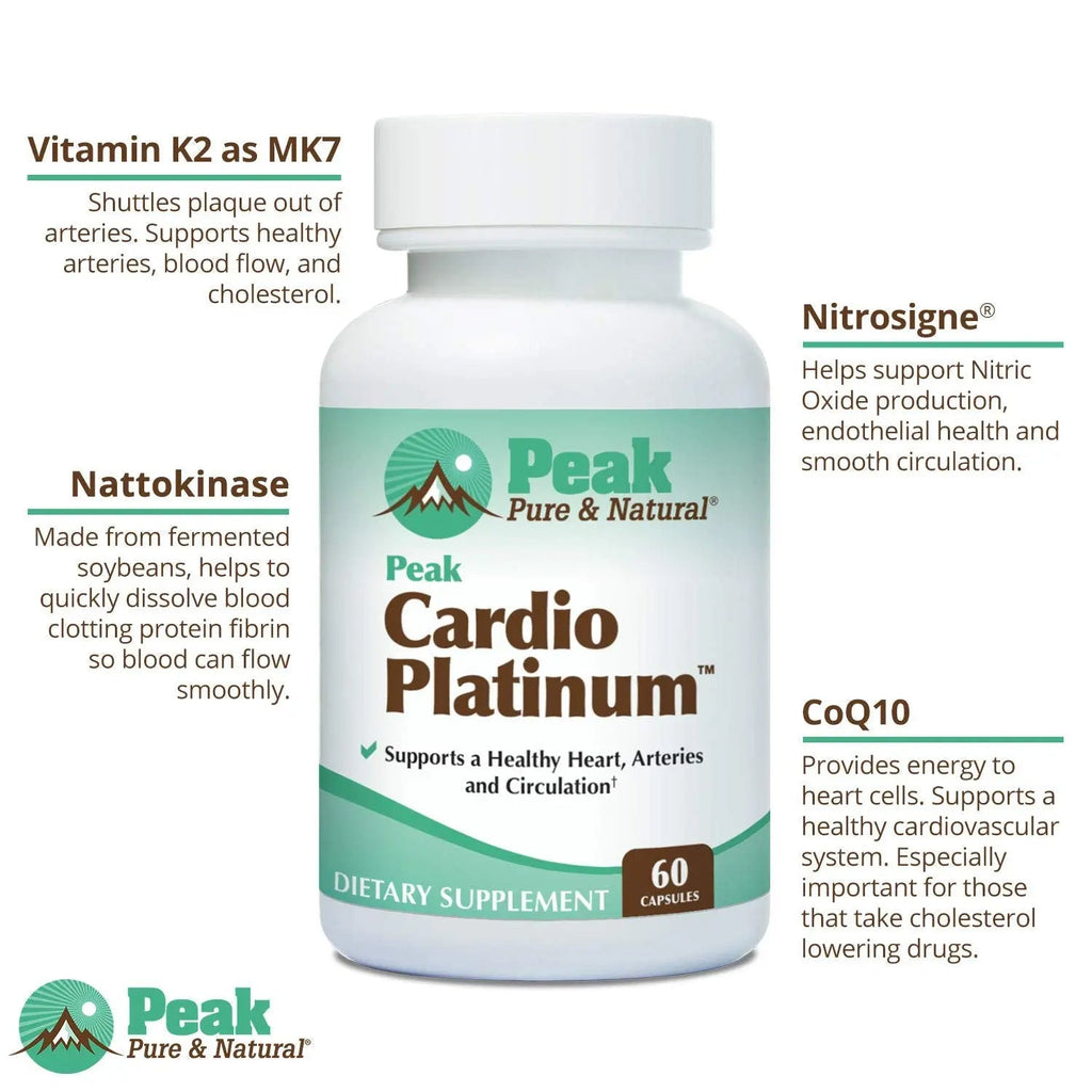 Peak Pure & Natural Peak Cardio Platinum 180 Capsules Peak Pure & NaturalBuy Supplements Australia