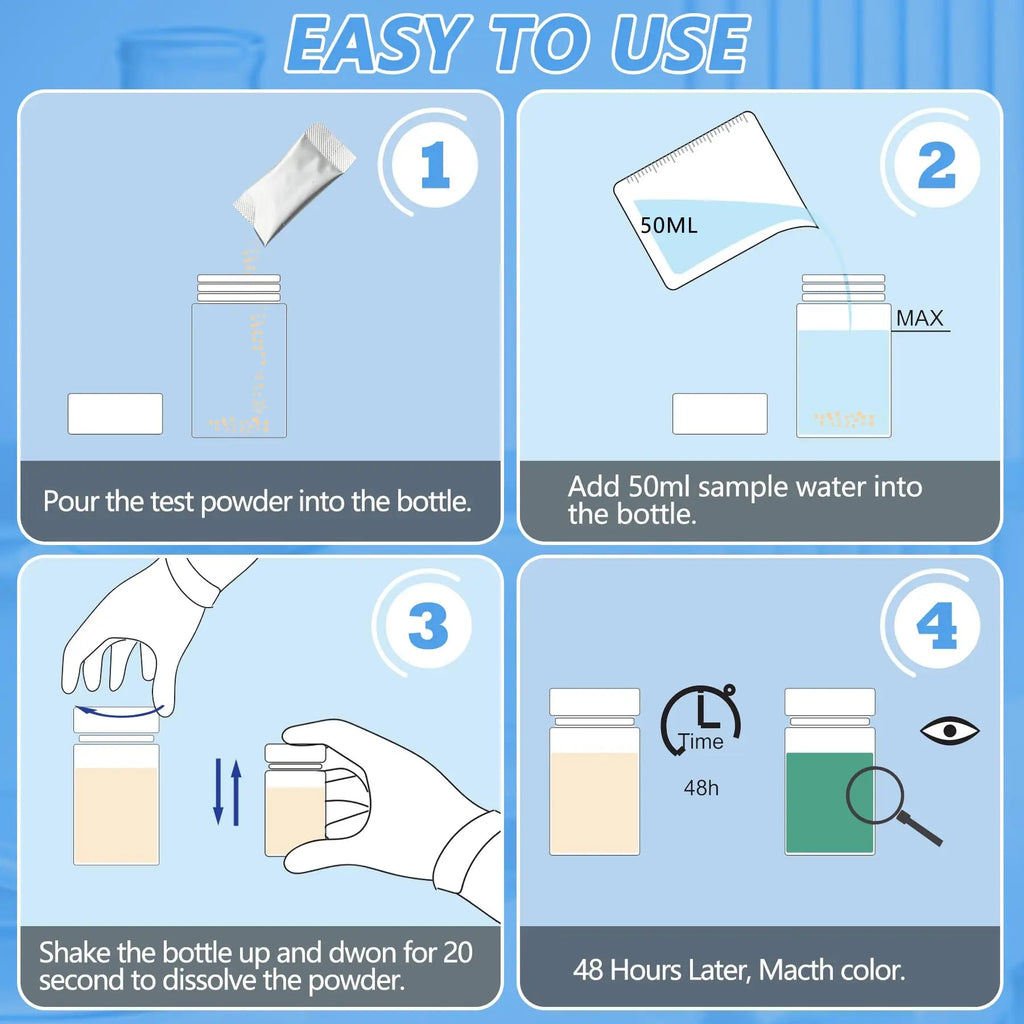 Coliform Bacteria Test Kit: 12-Pack Easy at-Home Well, Tap, Pool, Spring, Pond, Lake Drinking Water Quality Test FUNSWTMBuy Supplements Australia
