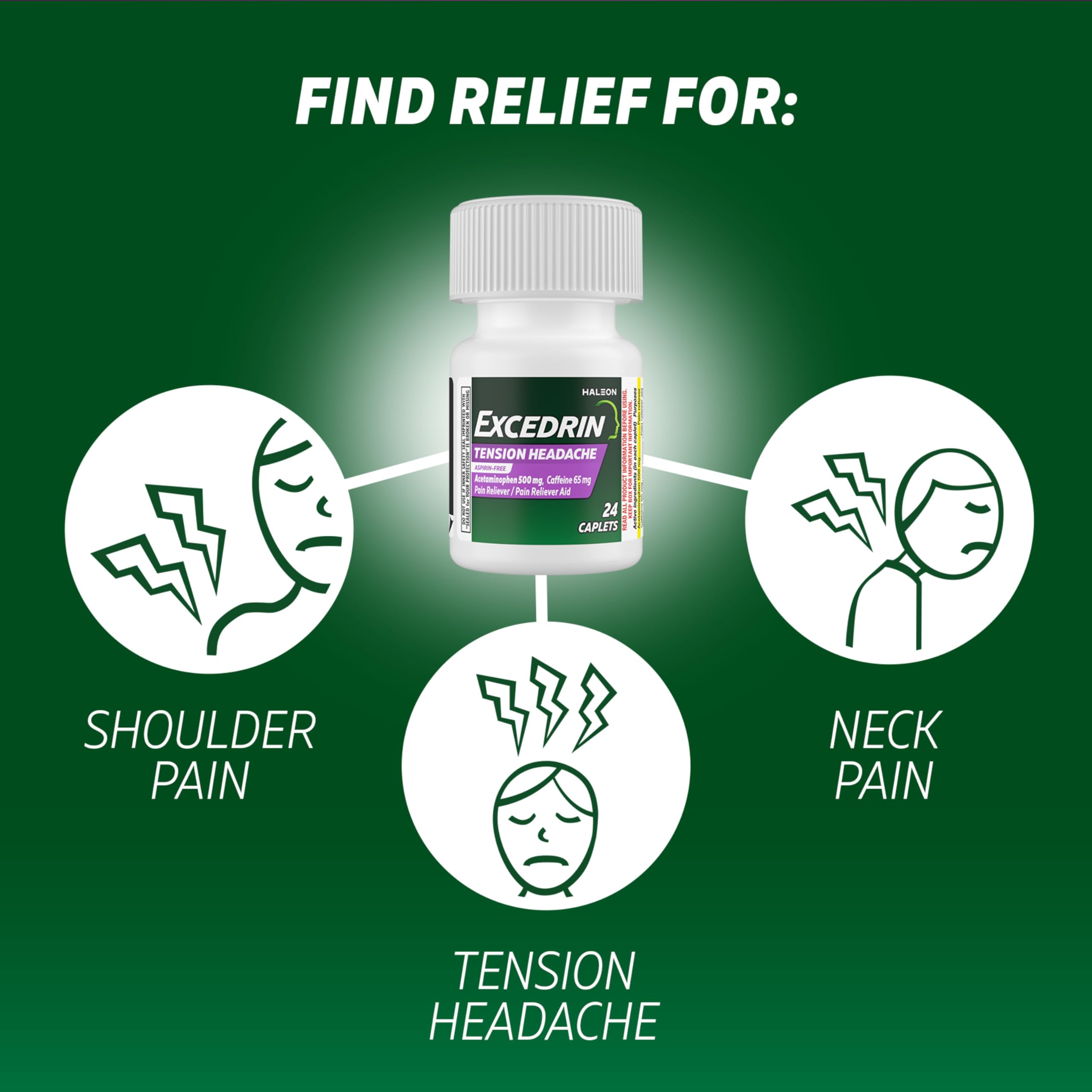 Excedrin Tension Headache Relief Caplets Without Aspirin for Head, Neck and Shoulder Pain Relief - 100 Count ExcedrinBuy Supplements Australia