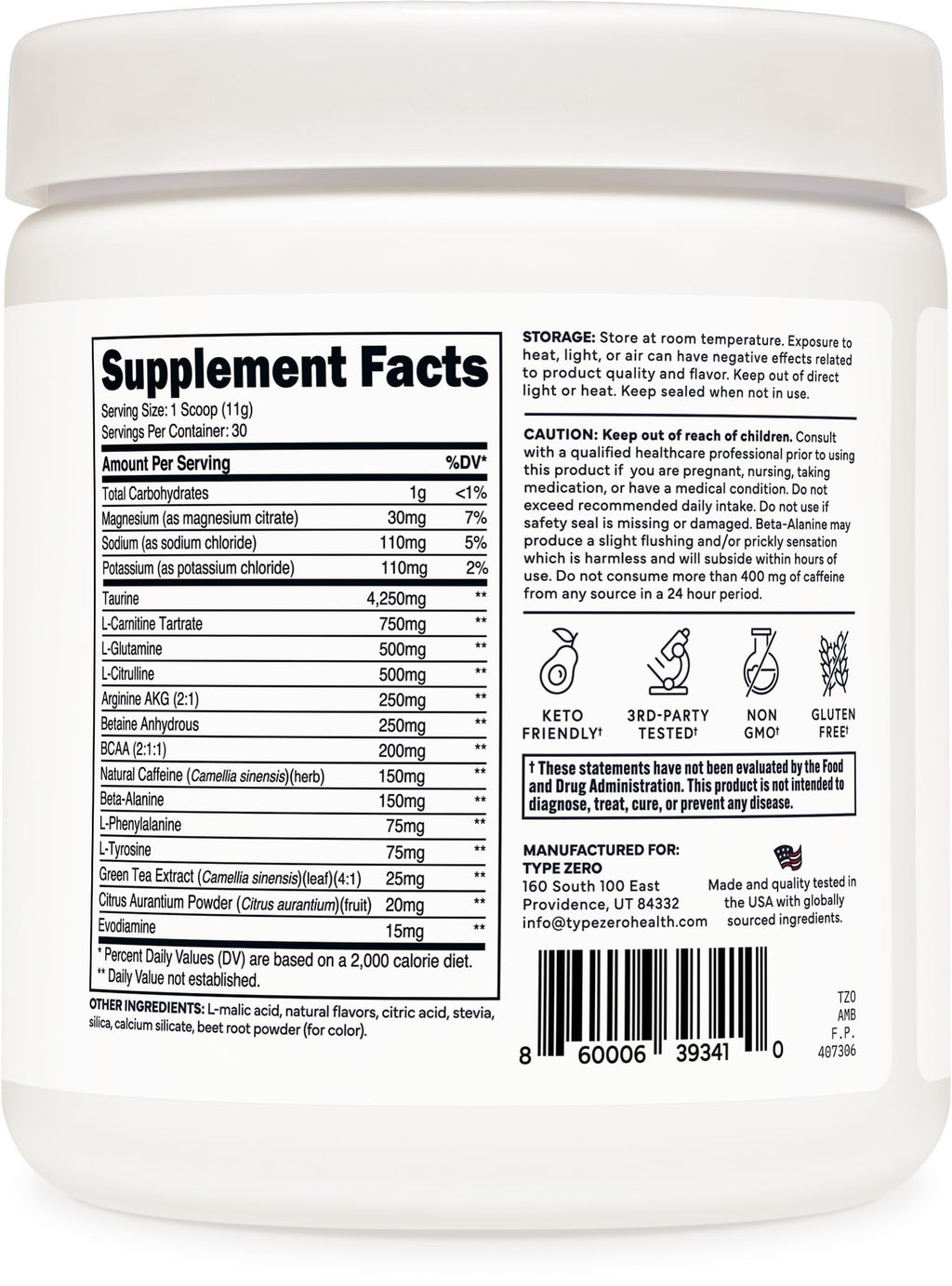 Type Zero AminoBurn (Watermelon Flavored) - Vegan Amino Acids BCAA Drink Sugar-Free Energy Drink Powder & Amino Acids Supplement - Natural Energy Type ZeroBuy Supplements Australia