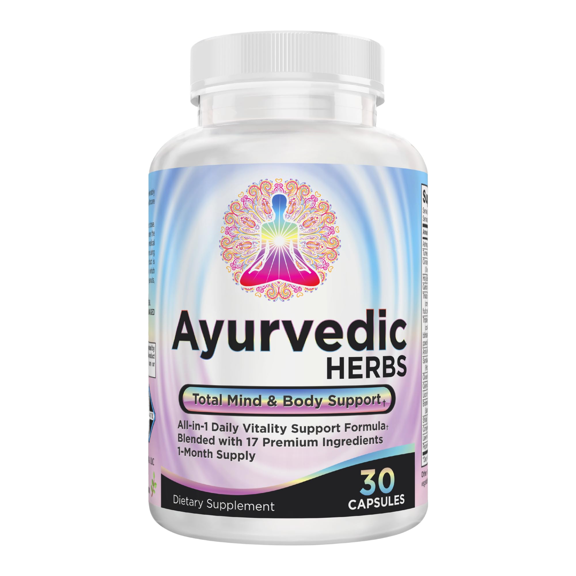 Ayurvedic Herbs 17-in-1 Supplement | Mind & Body Balance | Ayurveda Health Support Blend | Ayurvedic Supplements | 1-Month Supply | 30 Capsules Elevate Recovery SupplementsBuy Supplements Australia