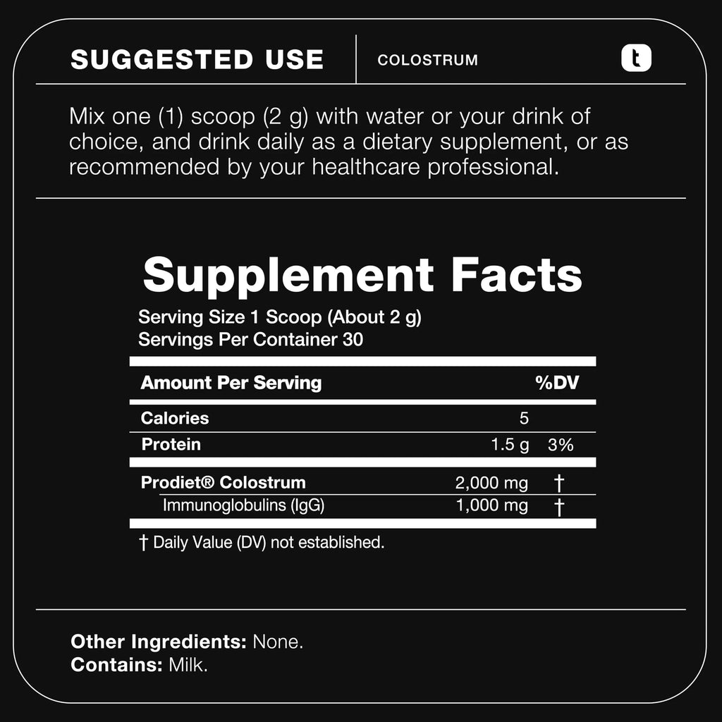 Toniiq Colostrum Powder – Ultra High Potency 50% IgG Concentrate – Farm-to-Jar Traceable French Colostrum – Microfiltered for Purity – Third-Party Lab Verified – 30 Servings ToniiqBuy Supplements Australia