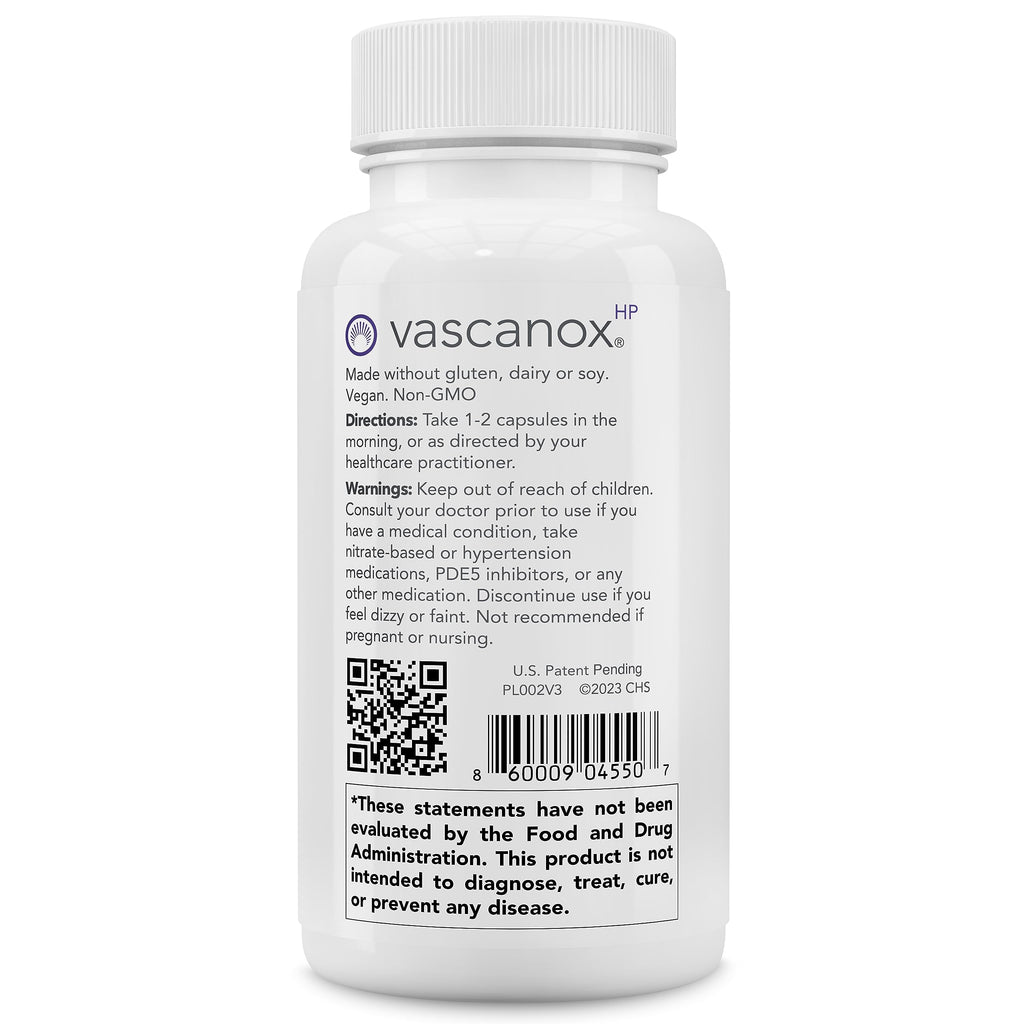 Calroy Health Sciences Vascanox HP - Next Generation Nitric Oxide Support - Up to 24 Hours on Single dose*+