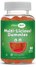 Maxi Health Multivitamin Gummies Vitamins for Adults & Kids - Cherry Flavored Gummy Multivitamins - 60 Vitamin Gummies for Women and Men Maxi Health