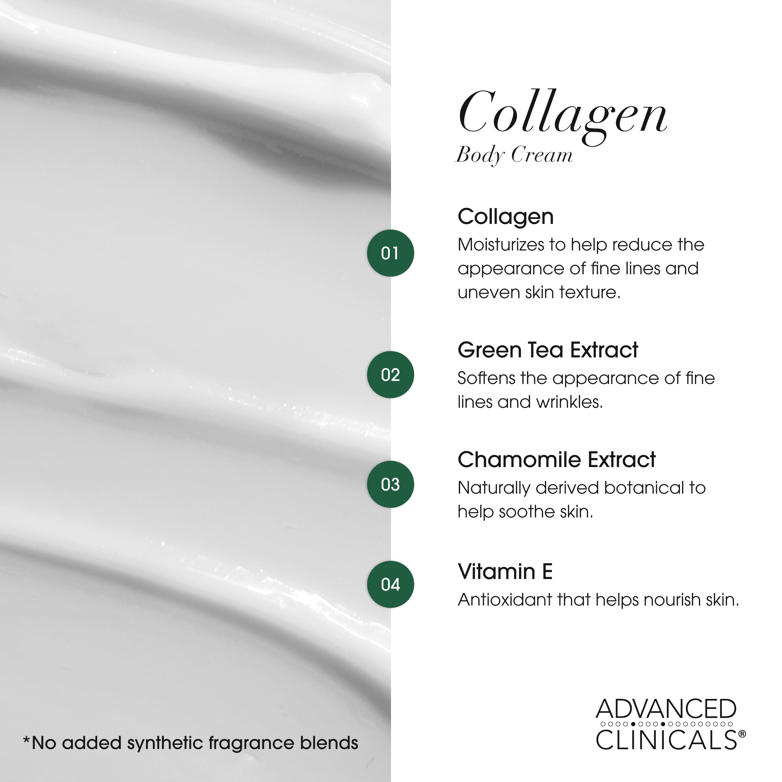 Advanced Clinicals Collagen Cream Body Lotion & Face Moisturizer W/Vitamin E | Skincare Moisturizing Collagen Lotion For Women, Men, Hand, & Neck Improves Look Of Crepey Skin & Uneven Dry Skin, 2pc Advanced Clinicals buy supplements Au