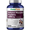 NusaPure Mucuna Pruriens 1000mg 200 Veggie Caps (Non-GMO, 100% Vegetarian, Vegan) NusaPureBuy Supplements Australia