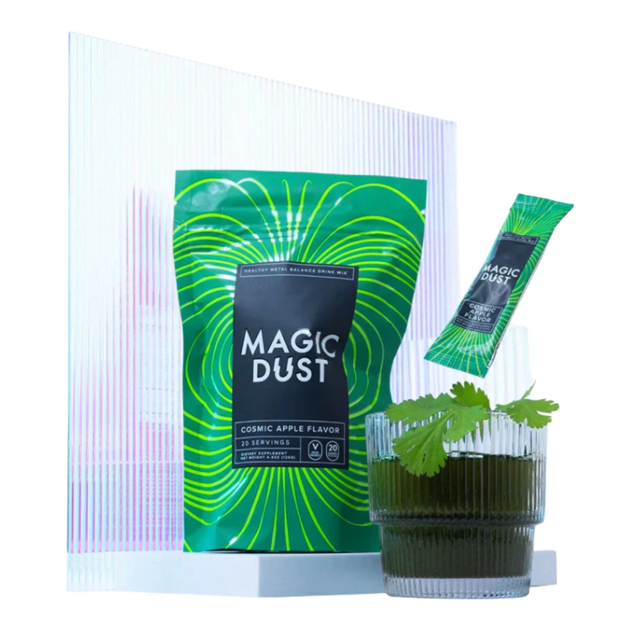 InnoSupps Magic Dust Super Greens Powder Drink Mix Packets with Chlorella Powder - Gut Health, Immune Support, & Energy Support - Vitamins & Mineral Supplement for Health, Cosmic Apple (20 Servings) InnoSuppsBuy Supplements Australia