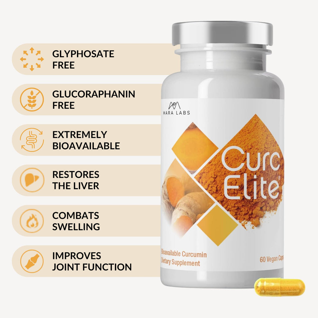 Mara Labs CurcElite Curcumin | Turmeric Extract 95% Curcuminoids | Vegan, No Fillers, and Non-GMO | 60 Vegan Capsules BrocElite buy supplements Au