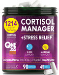 Cortisol Manager – Adrenal Support Supplement for Women & Men – Natural Stress Relief, Calm & Sleep Support – Cortisol Reducer with Ashwagandha, Magnesium, L-Theanine & Rhodiola – 90 Vegan Capsules ONE 365Buy Supplements Australia