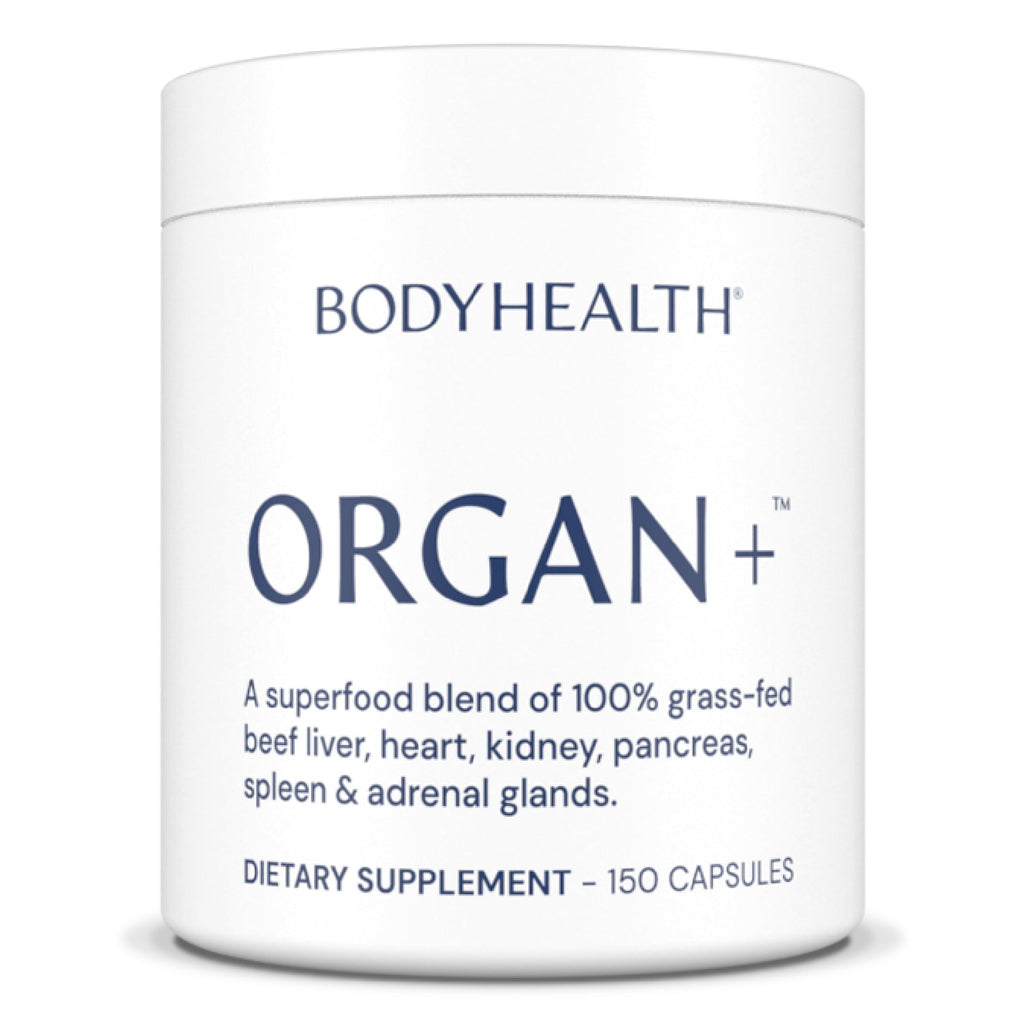 BodyHealth Organ+ Grass-Fed Glandular Organ Complex, Grassfed Beef Organ Supplement, Dessicated Beef Liver, Heart, Kidney, Pancreas, Spleen, Non GMO, Adrenal, Supplement, (150 Capsules) BodyHealthBuy Supplements Australia