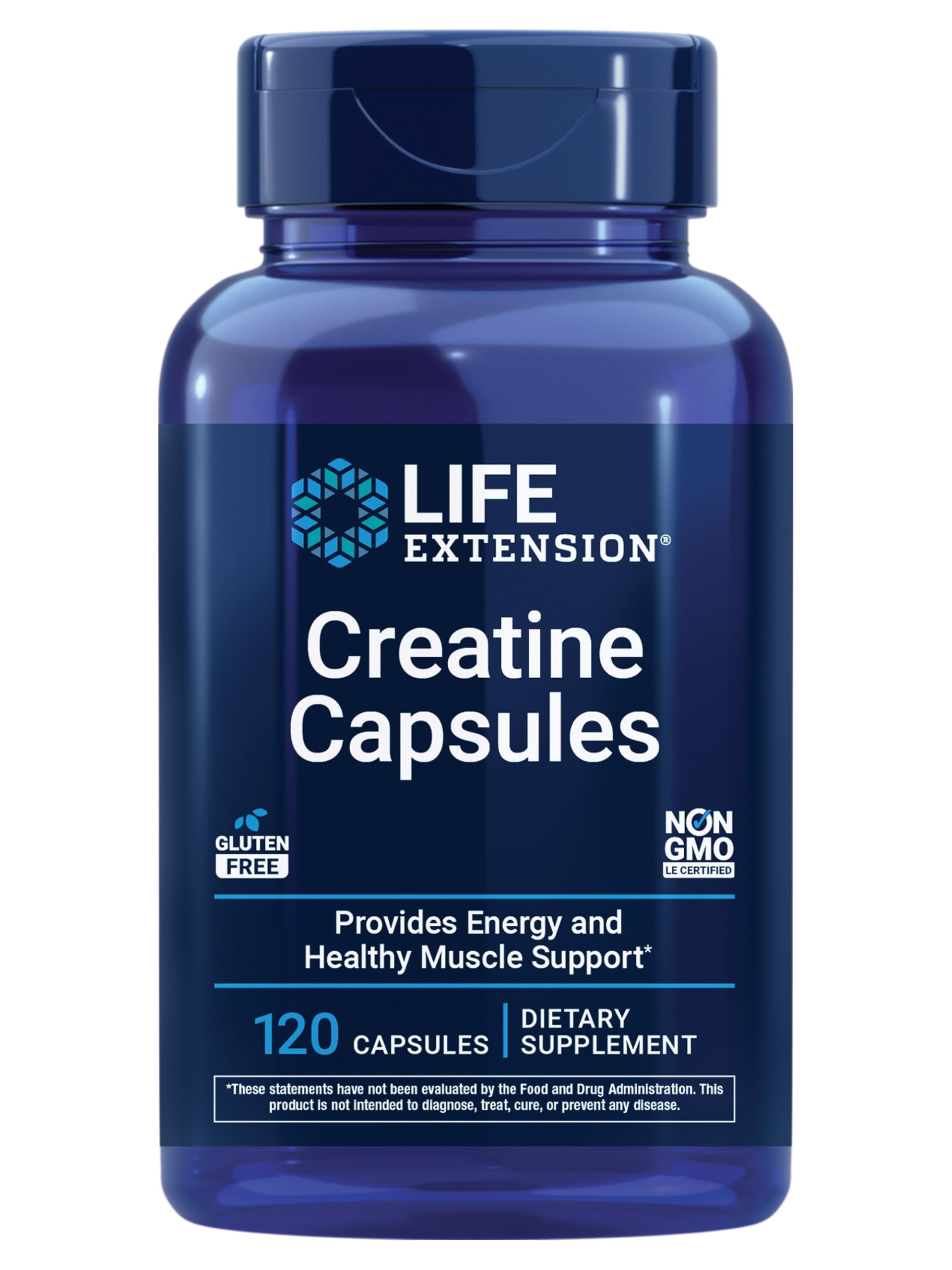 Life Extension Creatine Capsules – Creatine Monohydrate – Promotes Strength, Lean Muscle, Healthy Endurance – Non-GMO, Gluten-Free – 120 Capsules Life ExtensionBuy Supplements Australia