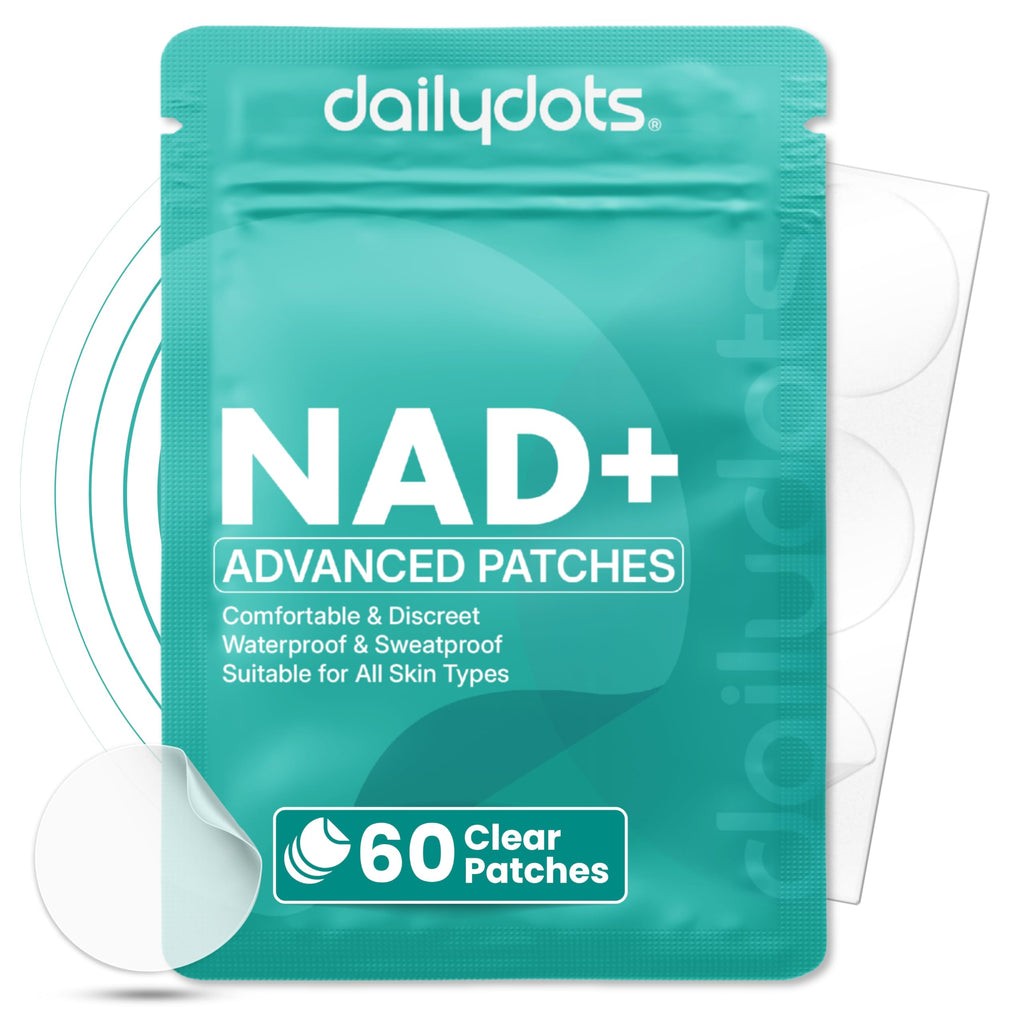 Daily Dots NAD+ Patches | Energy, Healthy Aging & Wellness Support | 12 Active Blends incl. Nicotinamide & CoQ10 | Time Release Patch | for Men & Women (60 Patches) Daily DotsBuy Supplements Australia