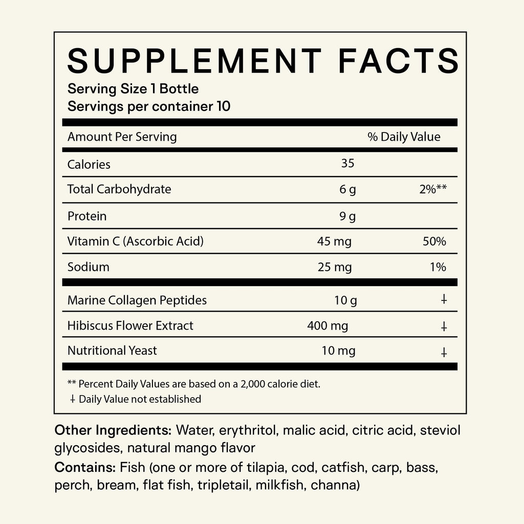 Happy Aging Marine Collagen Peptides Glow Shot 10,000mg - Liquid Collagen for Women with Liposomal Delivery - Promotes Skin Hydration, Elasticity & Radiance - Supports Hair & Nails, 10 Shots Happy AgingBuy Supplements Australia