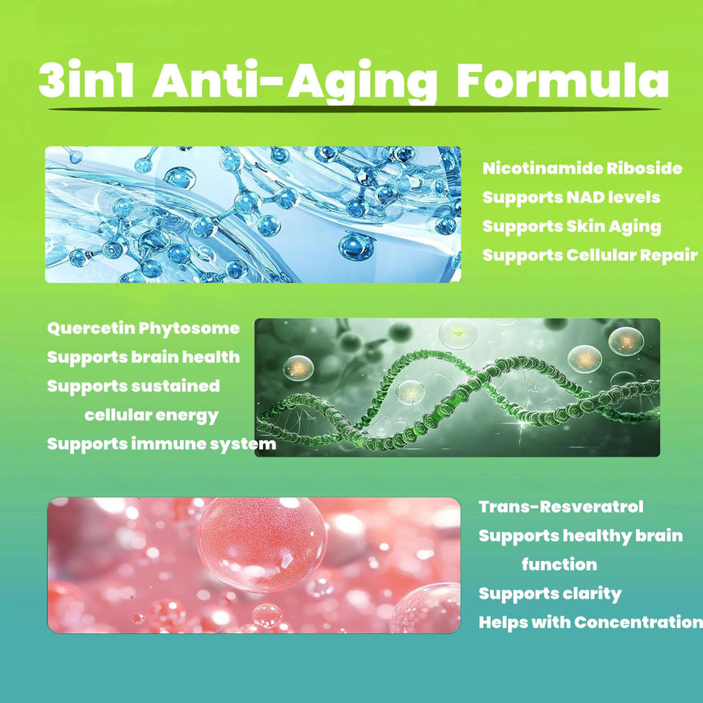 Renyqatt NAD+ Supplement - Liposomal Nicotinamide Riboside - Supplement for Anti-Aging, Energy, Focus - 80 Capsules（1B） RenyqattBuy Supplements Australia