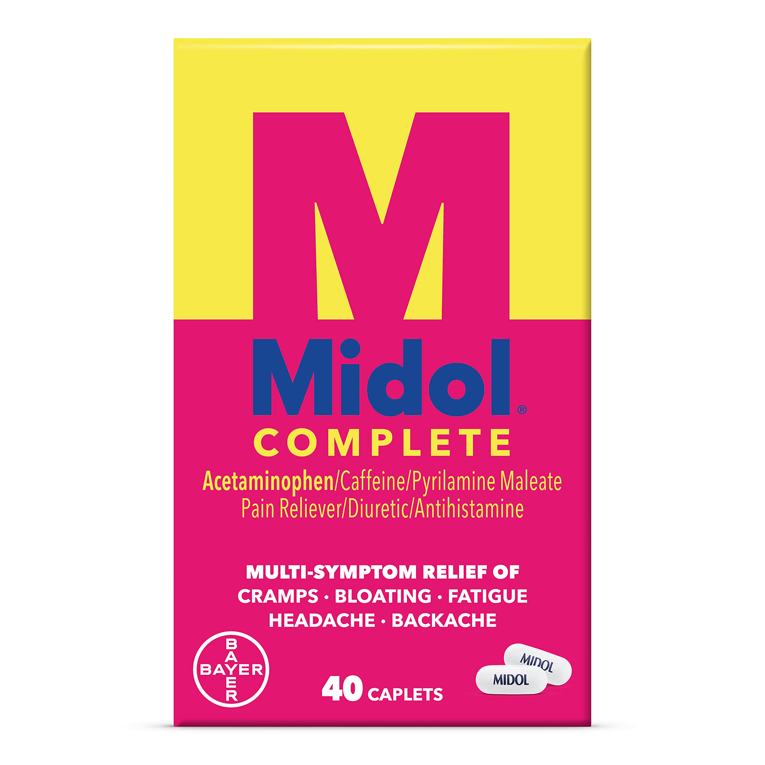 Midol Complete Menstrual Pain Relief Caplets, 40 Count - Provides Cramp, Headache, and Bloating Relief Midol buy supplements Au
