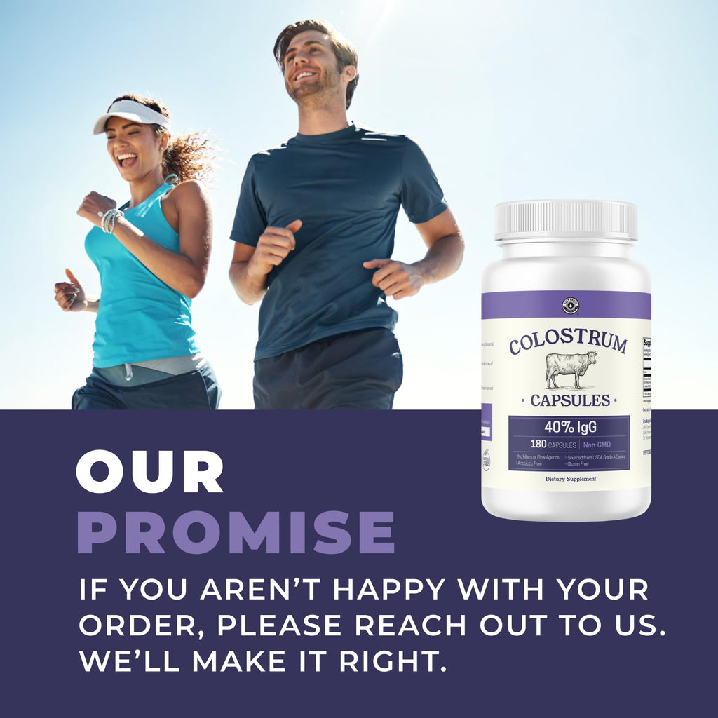 180ct Colostrum Capsules 40% IgG - USA Sourced Bovine Colostrum Powder Left Coast PerformanceBuy Supplements Australia