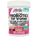 Clean Nutraceuticals Probiotics for Women with D Mannose, Cranberry Extract, Wild Yam, Chasteberry - 20 Probiotic and Prebiotic Strains - PH Balance, Womens Probiotic for Digestive Health - 60 Count Clean NutraceuticalsBuy Supplements Australia