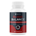Supplement bottle labeled 'Blood Balance' by Swych on a white background