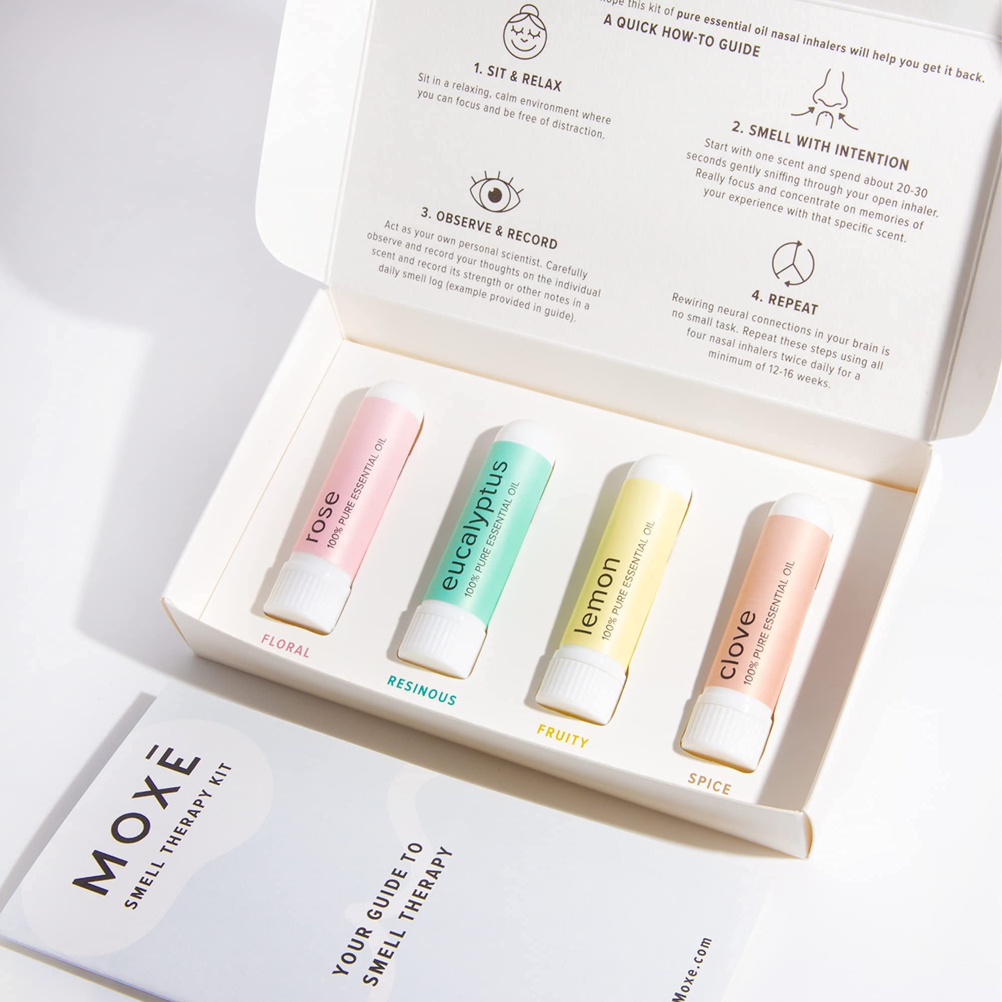 MOXĒ Smell Training Kit, Made in USA, 4 Essential Oils, Olfactory Regeneration, Helps Restore Sense MOXEBuy Supplements Australia