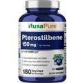 NusaPure Pterostilbene 150mg 180 Veggie Caps (Non-GMO, Vegan) NusaPureBuy Supplements Australia